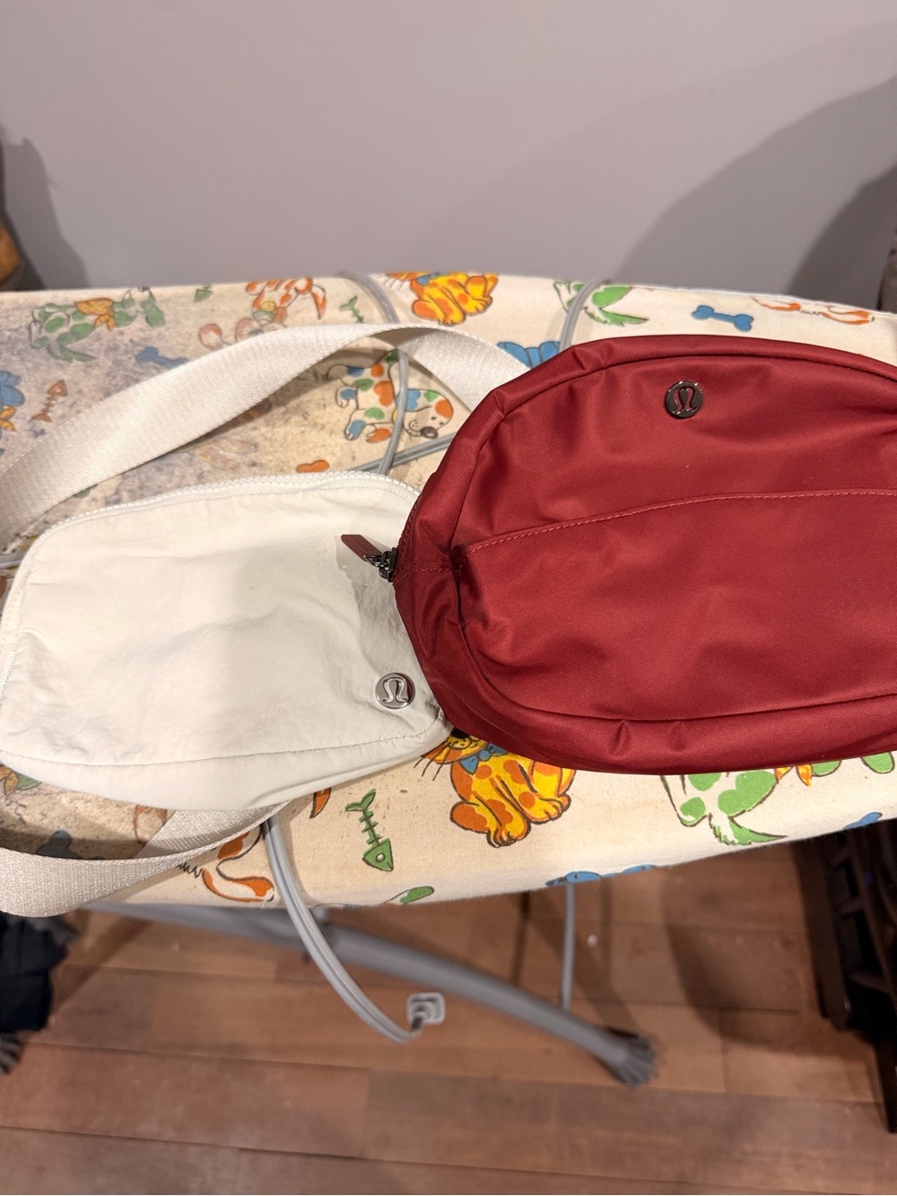 lululemon athletica Red and White Crossbody Belt Bag